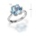 3.40CT 6 Prong Setting Natural Rose Quartz Blue Topaz Forever Rings 925 Sterling Silver for Women Bridal Fine Jewelry